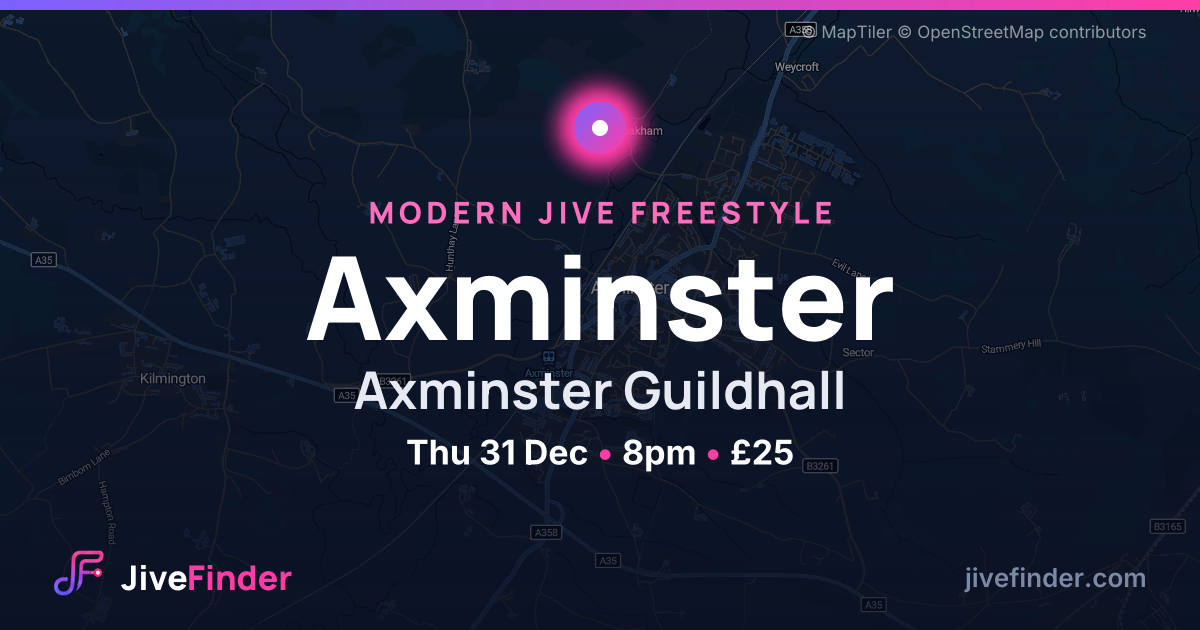 Modern Jive freestyle at Axminster Guildhall, Axminster — Thu 31 Dec, 8pm, £25