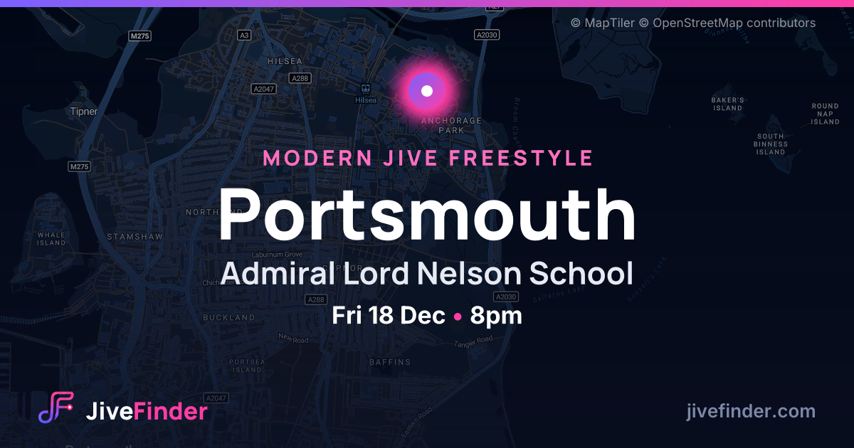 Modern Jive freestyle at Admiral Lord Nelson School, Portsmouth — Fri 18 Dec, 8pm