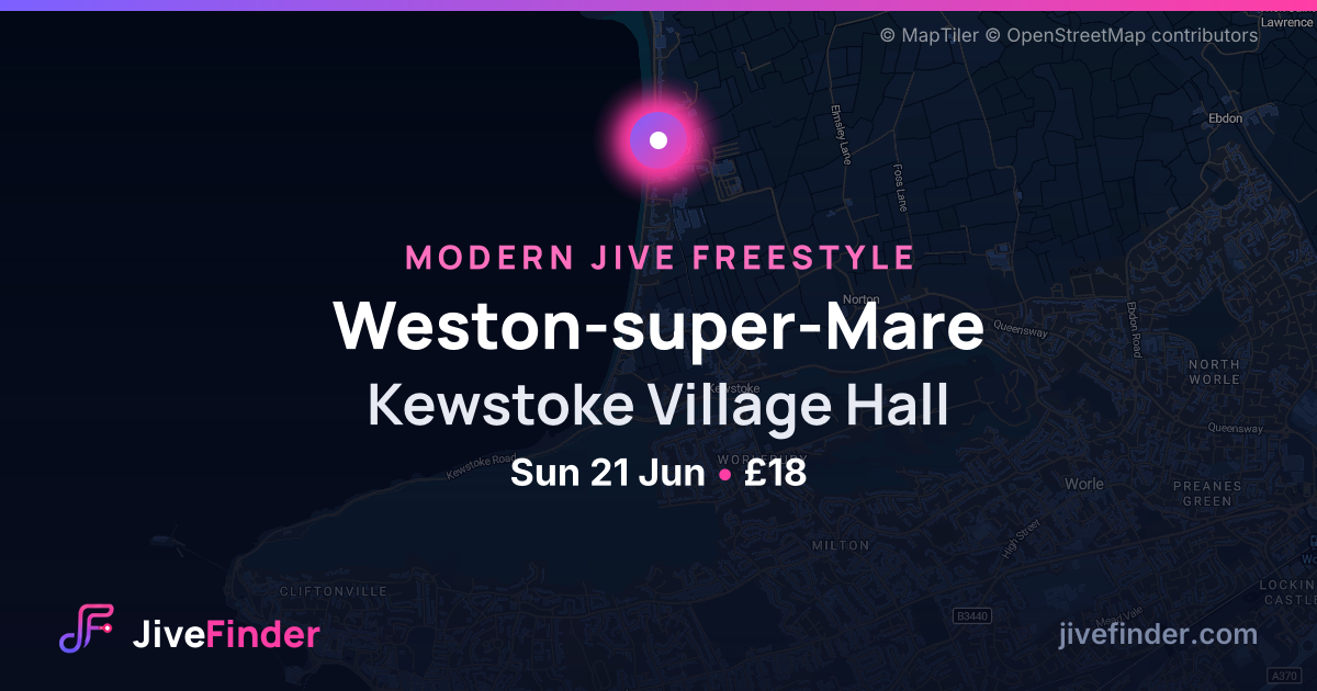 Modern Jive freestyle at Kewstoke Village Hall, Weston-super-Mare — Sun 21 Jun, £18