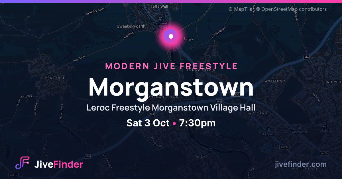 Modern Jive freestyle at Leroc Freestyle Morganstown Village Hall, Morganstown — Sat 3 Oct, 7:30pm