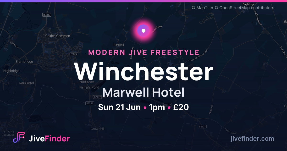 Modern Jive freestyle at Marwell Hotel, Winchester — Sun 21 Jun, 1pm, £20