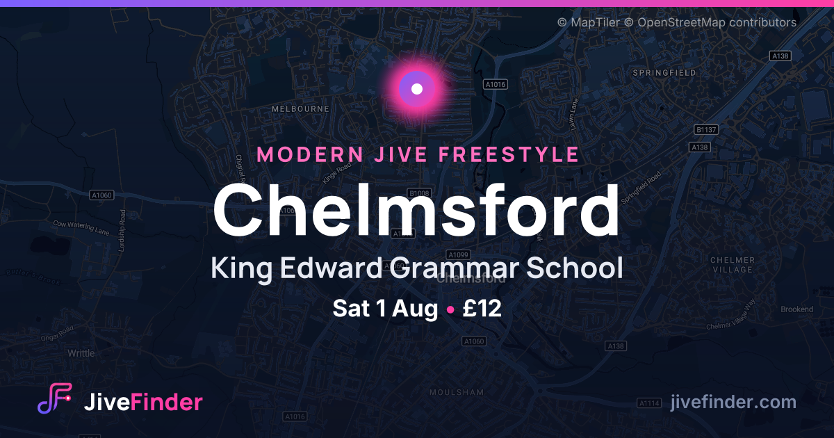 Modern Jive freestyle at King Edward Grammar School, Chelmsford — Sat 1 Aug, £12