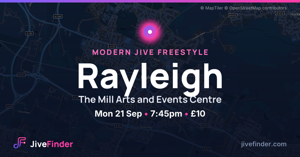 Modern Jive freestyle at The Mill Arts and Events Centre, Rayleigh — Mon 21 Sep, 7:45pm, £10