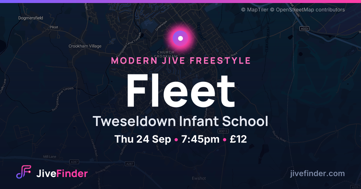 Modern Jive freestyle at Tweseldown Infant School, Fleet — Thu 24 Sep, 7:45pm, £12