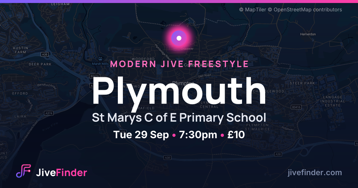 Modern Jive freestyle at St Marys C of E Primary School, Plymouth — Tue 29 Sep, 7:30pm, £10