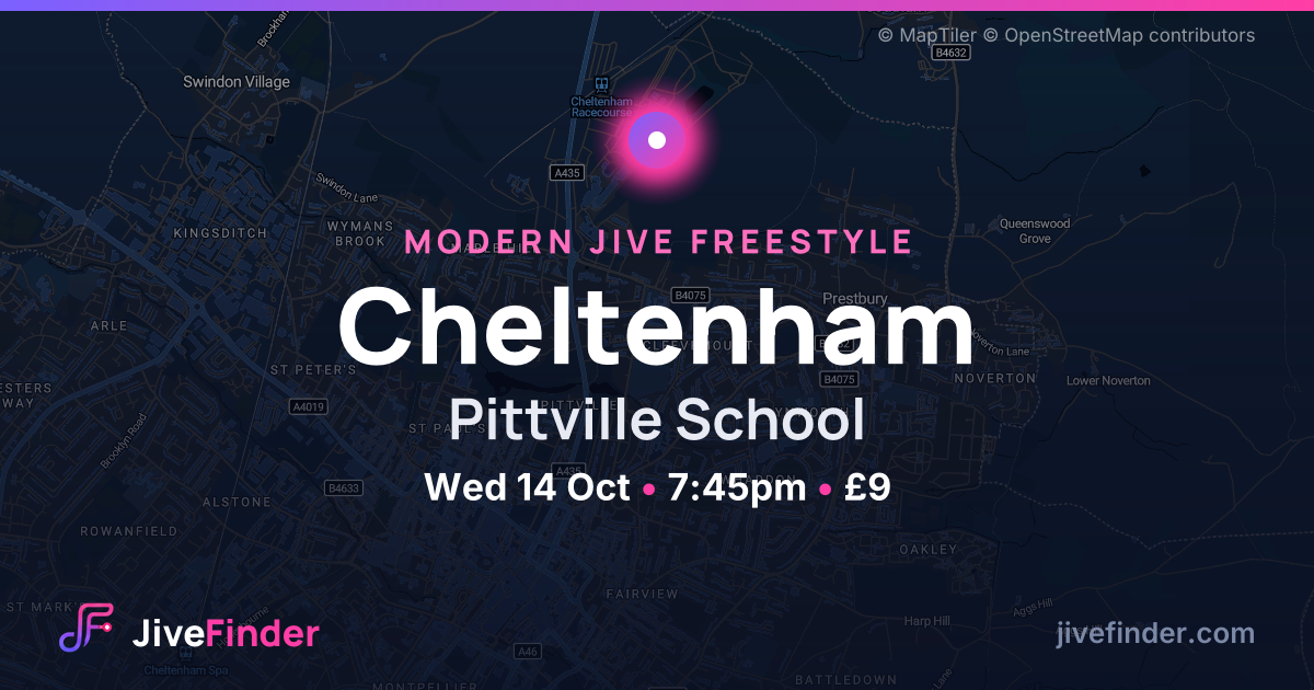 Modern Jive freestyle at Pittville School, Cheltenham — Wed 14 Oct, 7:45pm, £9