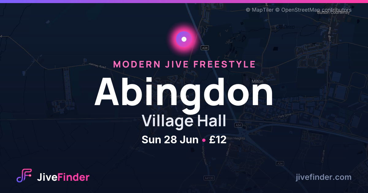 Modern Jive freestyle at Village Hall, Abingdon — Sun 28 Jun, £12