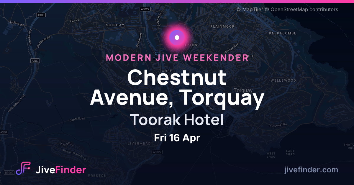 Modern Jive weekender at Toorak Hotel, Chestnut Avenue, Torquay — Fri 16 Apr