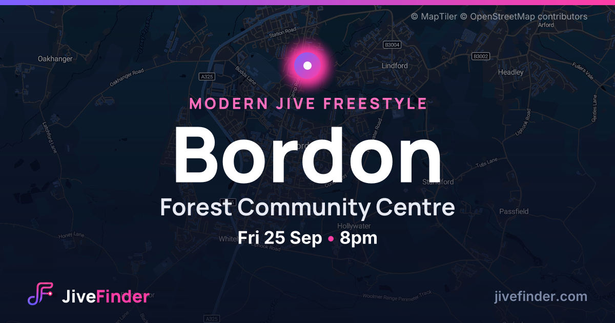 Modern Jive freestyle at Forest Community Centre, Bordon — Fri 25 Sep, 8pm