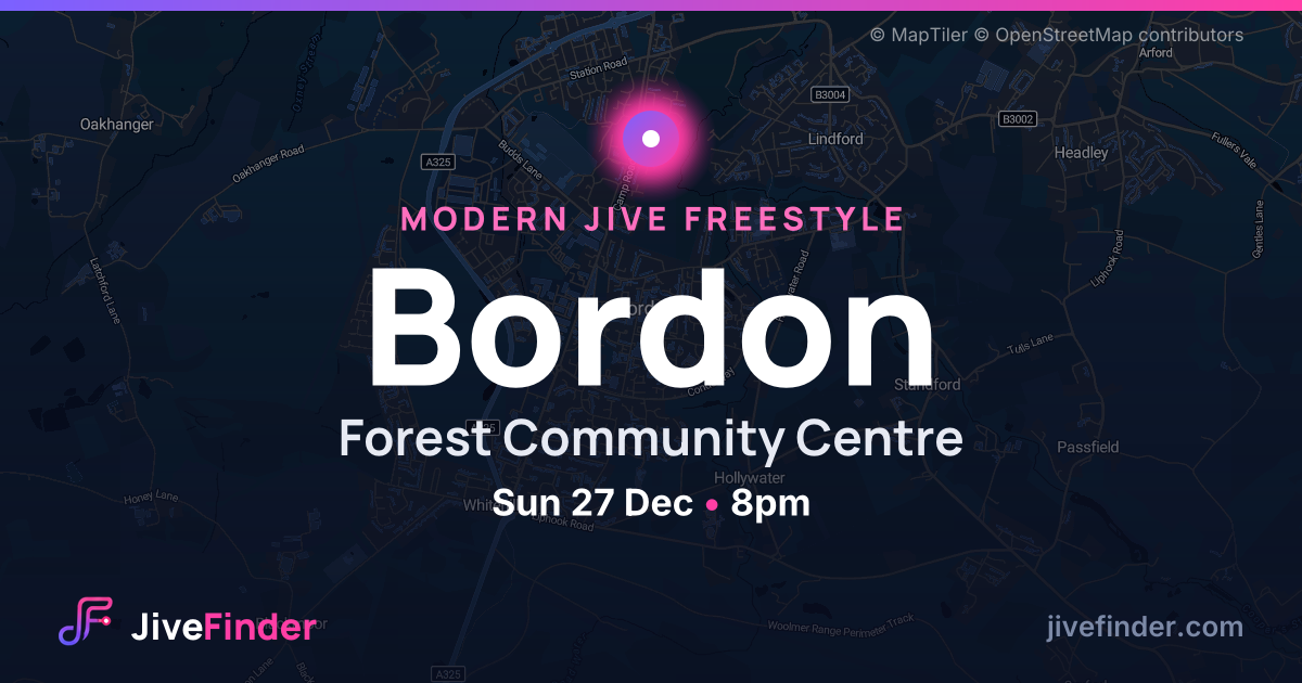 Modern Jive freestyle at Forest Community Centre, Bordon — Sun 27 Dec, 8pm