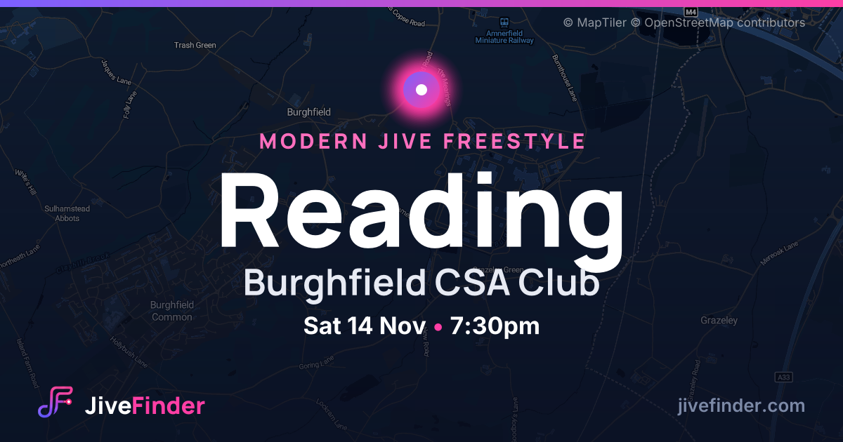 Modern Jive freestyle at Burghfield CSA Club, Reading — Sat 14 Nov, 7:30pm