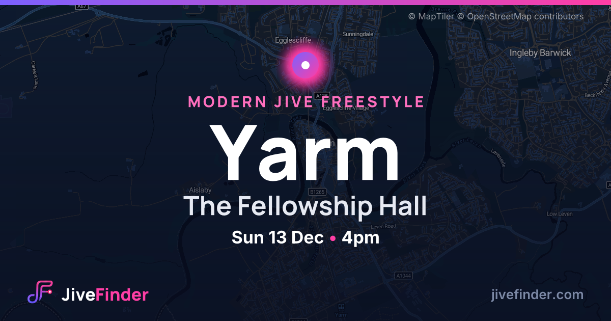 Modern Jive freestyle at The Fellowship Hall, Yarm — Sun 13 Dec, 4pm
