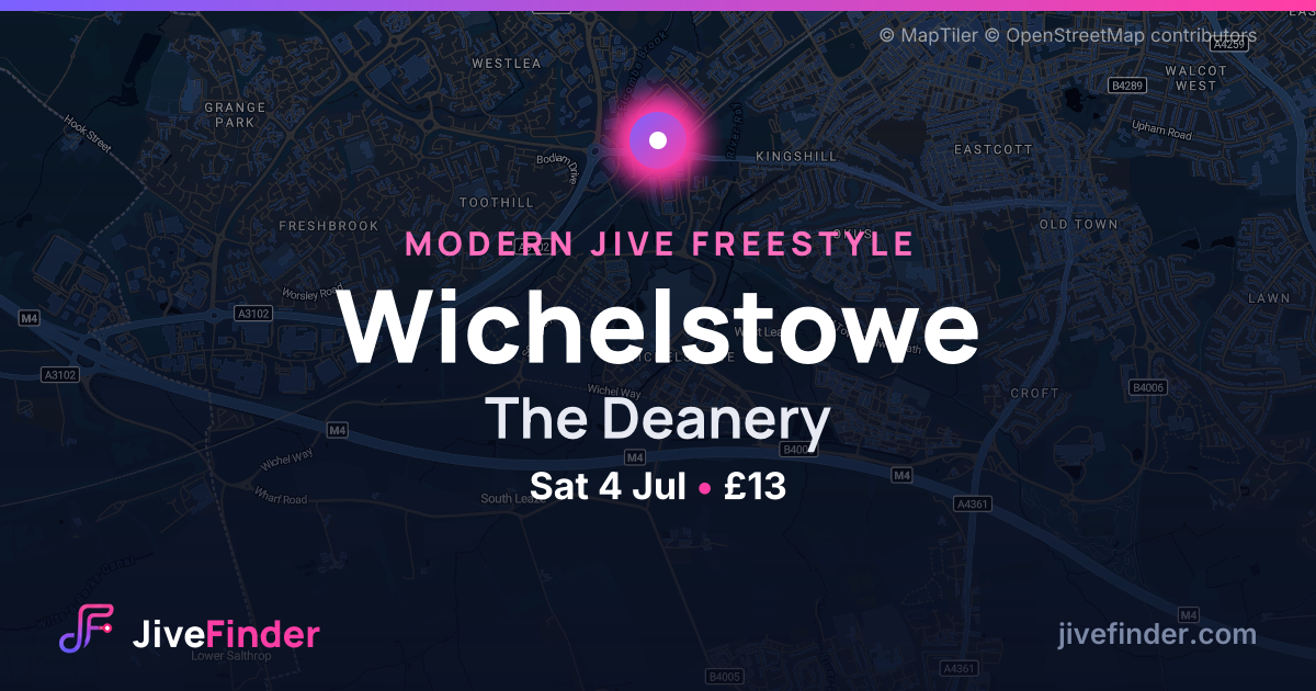 Modern Jive freestyle at The Deanery, Wichelstowe — Sat 4 Jul, £13