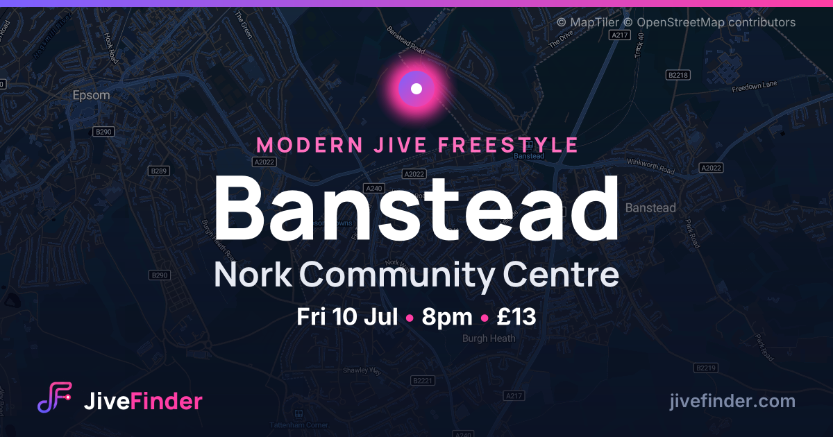 Modern Jive freestyle at Nork Community Centre, Banstead — Fri 10 Jul, 8pm, £13