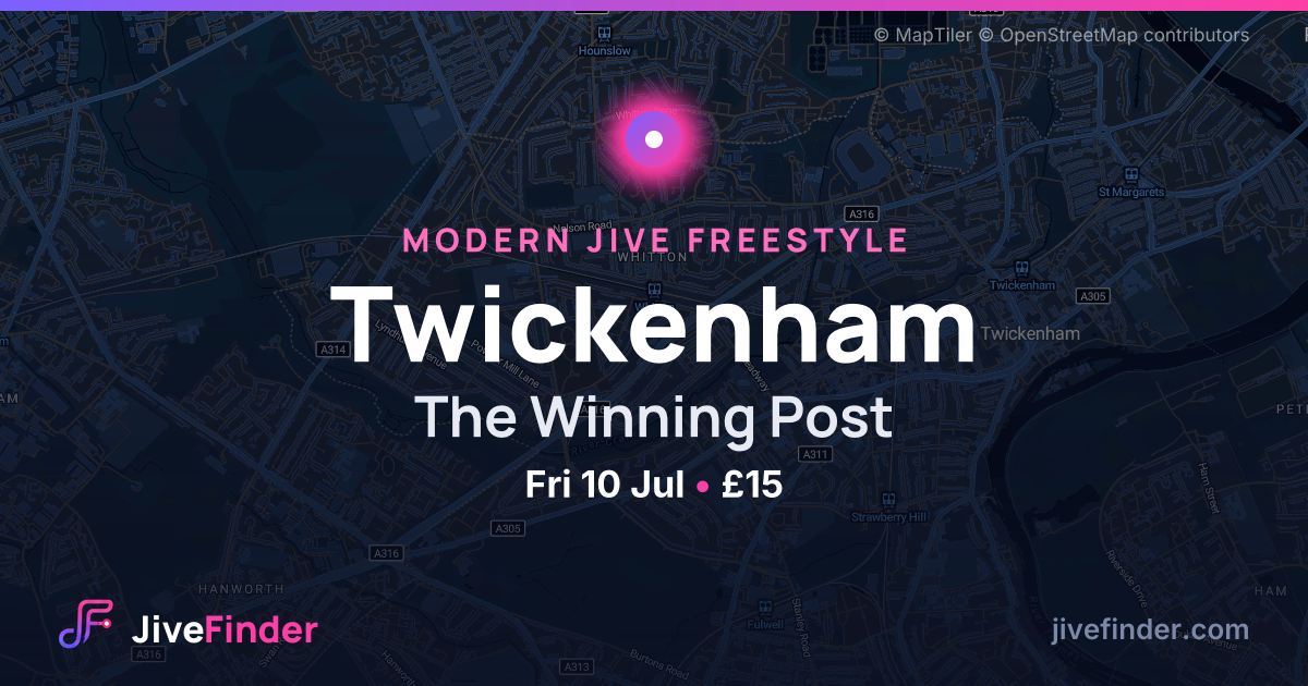 Modern Jive freestyle at The Winning Post, Twickenham — Fri 10 Jul, £15
