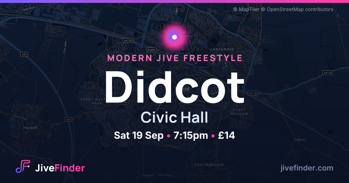 Modern Jive freestyle at Civic Hall, Didcot — Sat 19 Sep, 7:15pm, £14