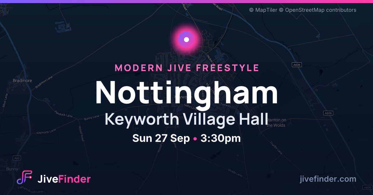 Modern Jive freestyle at Keyworth Village Hall, Nottingham — Sun 27 Sep, 3:30pm