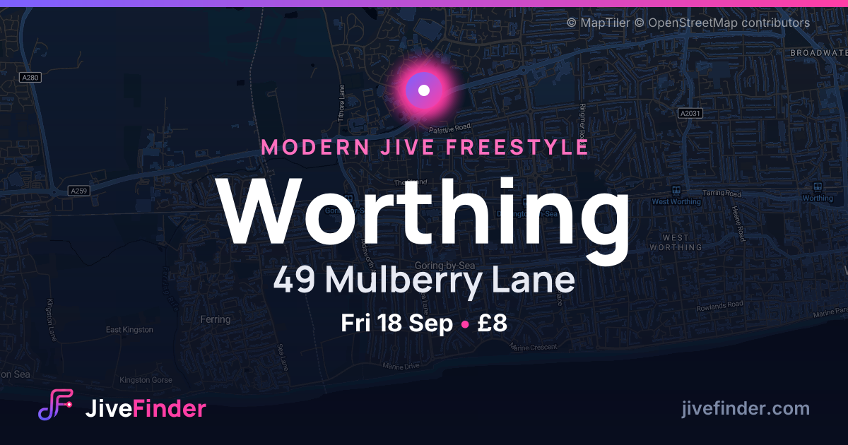 Modern Jive freestyle at 49 Mulberry Lane, Worthing — Fri 18 Sep, £8
