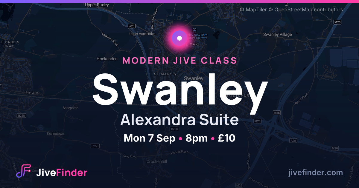 Modern Jive class at Alexandra Suite, Swanley — Mon 7 Sep, 8pm, £10