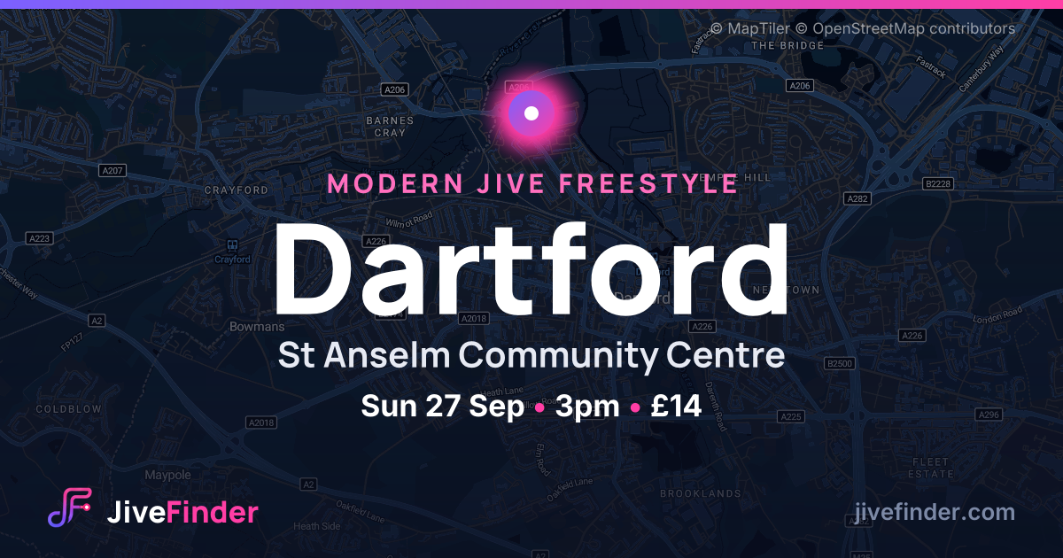 Modern Jive freestyle at St Anselm Community Centre, Dartford — Sun 27 Sep, 3pm, £14