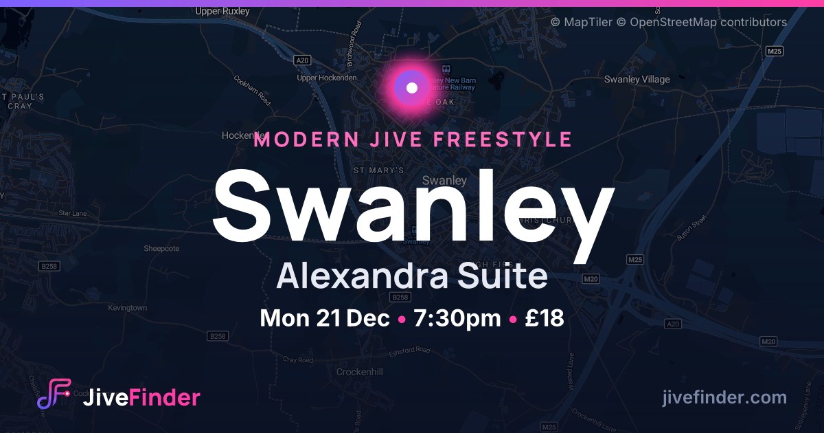 Modern Jive freestyle at Alexandra Suite, Swanley — Mon 21 Dec, 7:30pm, £18