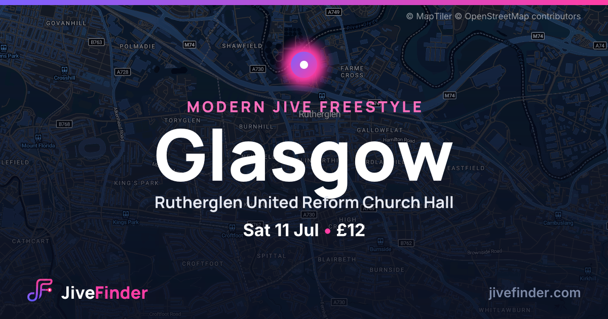 Modern Jive freestyle at Rutherglen United Reform Church Hall, Glasgow — Sat 11 Jul, £12