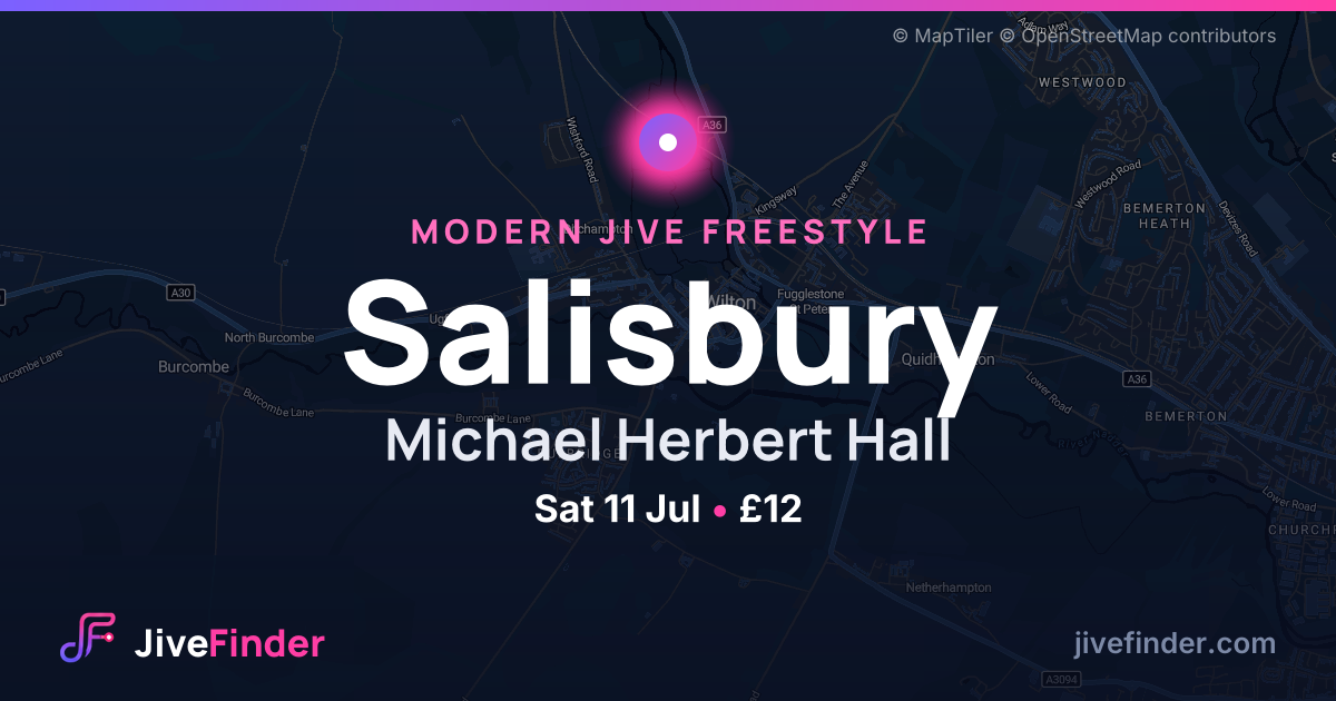 Modern Jive freestyle at Michael Herbert Hall, Salisbury — Sat 11 Jul, £12