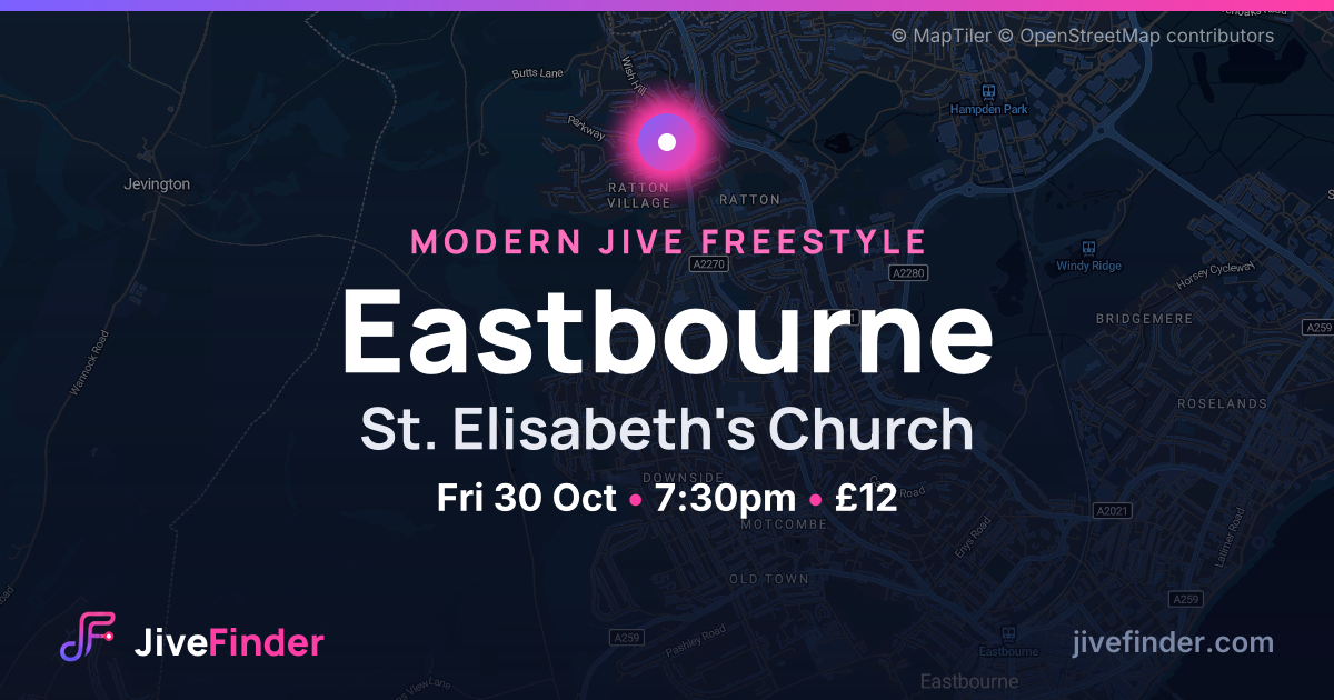 Modern Jive freestyle at St. Elisabeth's Church, Eastbourne — Fri 30 Oct, 7:30pm, £12