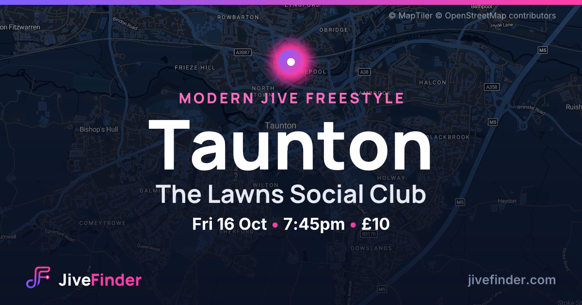 Modern Jive freestyle at The Lawns Social Club, Taunton — Fri 16 Oct, 7:45pm, £10