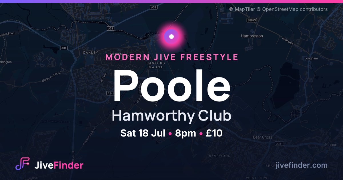 Modern Jive freestyle at Hamworthy Club, Poole — Sat 18 Jul, 8pm, £10