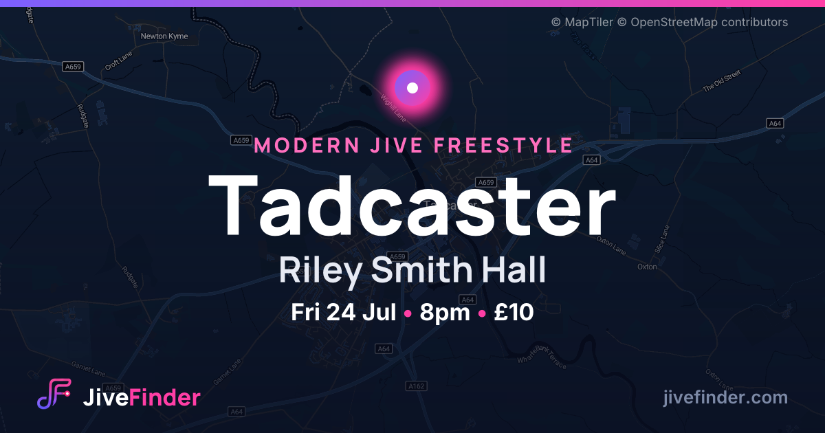 Modern Jive freestyle at Riley Smith Hall, Tadcaster — Fri 24 Jul, 8pm, £10