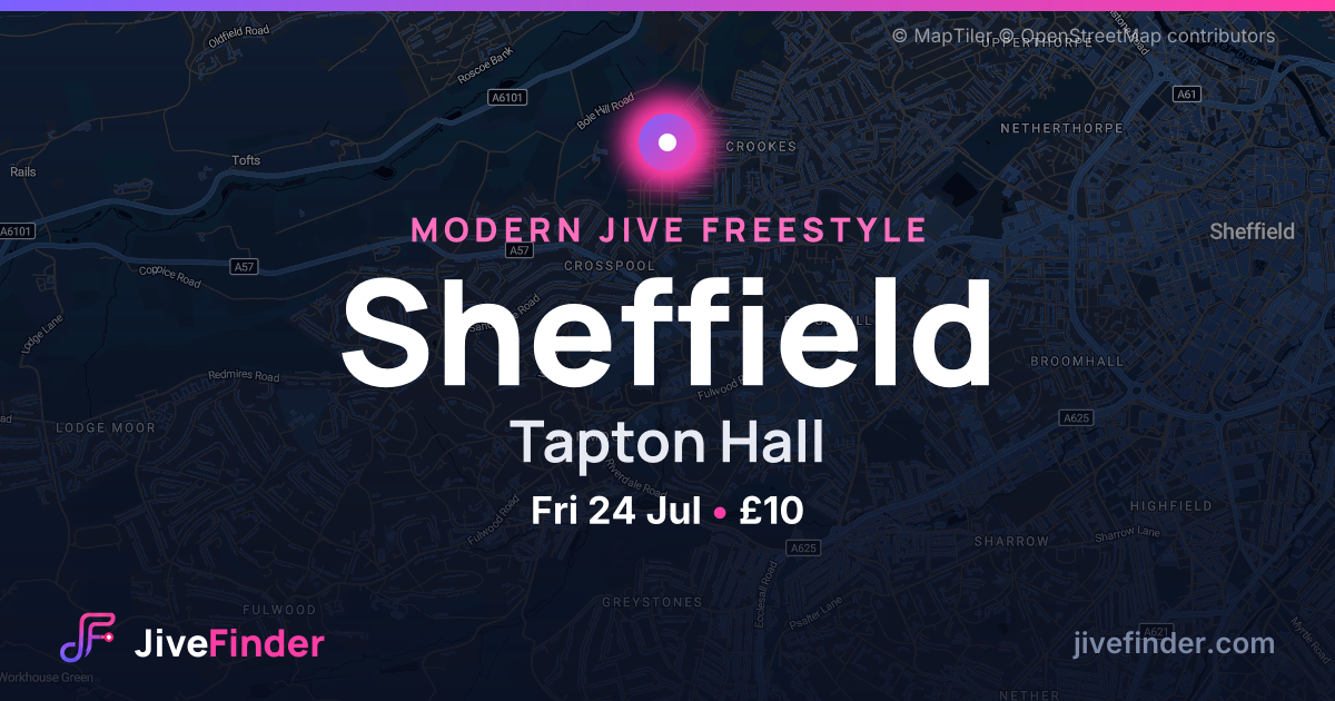 Modern Jive freestyle at Tapton Hall, Sheffield — Fri 24 Jul, £10