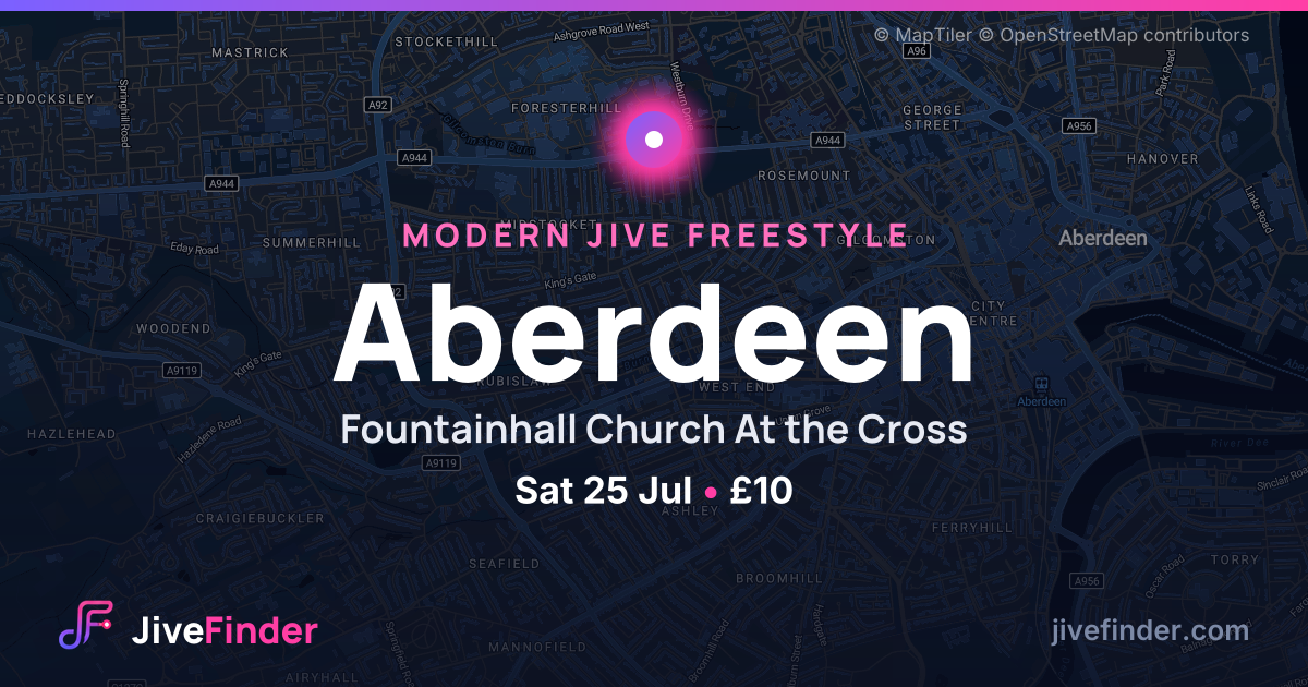 Modern Jive freestyle at Fountainhall Church At the Cross, Aberdeen — Sat 25 Jul, £10