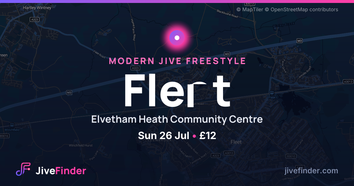 Modern Jive freestyle at Elvetham Heath Community Centre, Fleet — Sun 26 Jul, £12