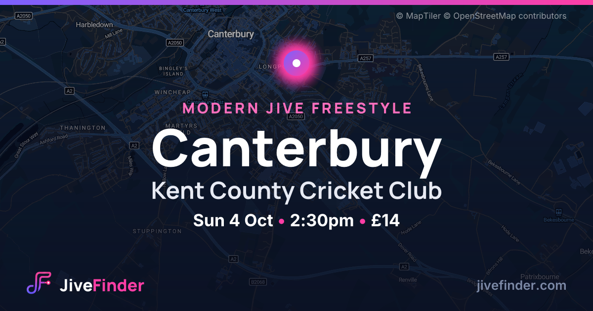 Modern Jive freestyle at Kent County Cricket Club, Canterbury — Sun 4 Oct, 2:30pm, £14