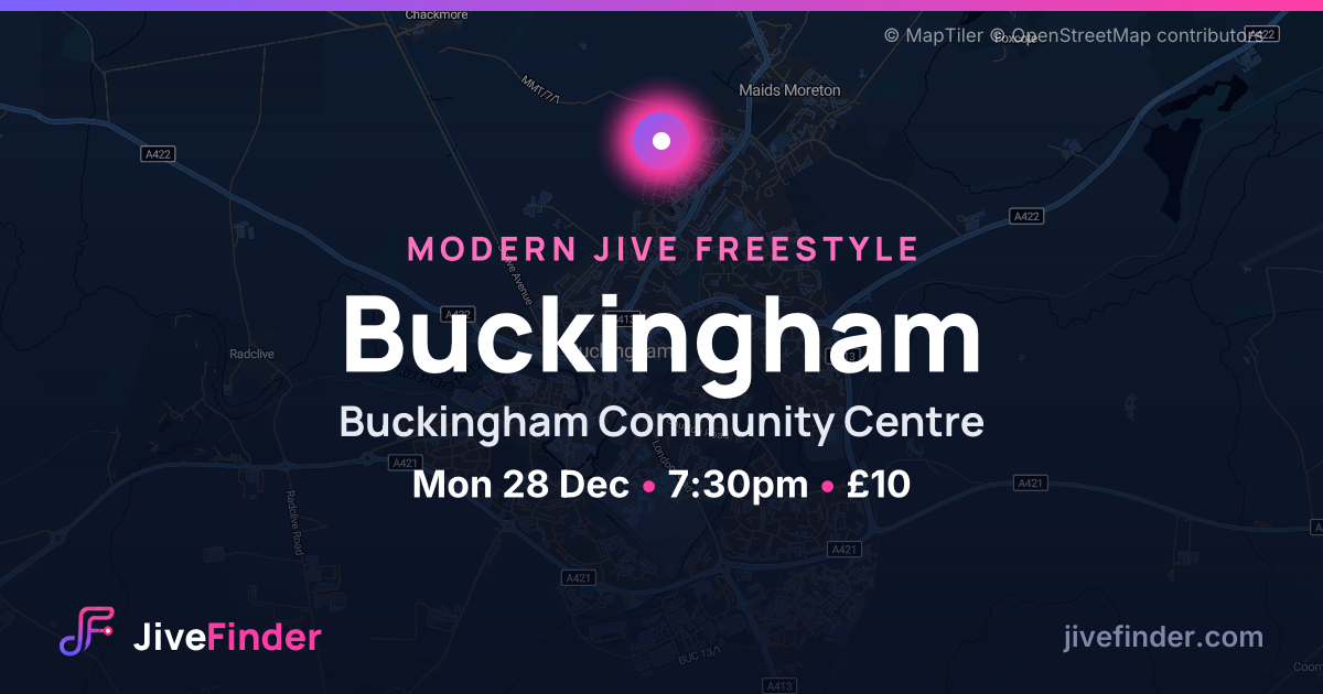 Modern Jive freestyle at Buckingham Community Centre, Buckingham — Mon 28 Dec, 7:30pm, £10