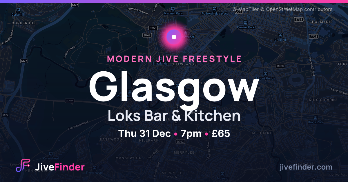 Modern Jive freestyle at Loks Bar & Kitchen, Glasgow — Thu 31 Dec, 7pm, £65