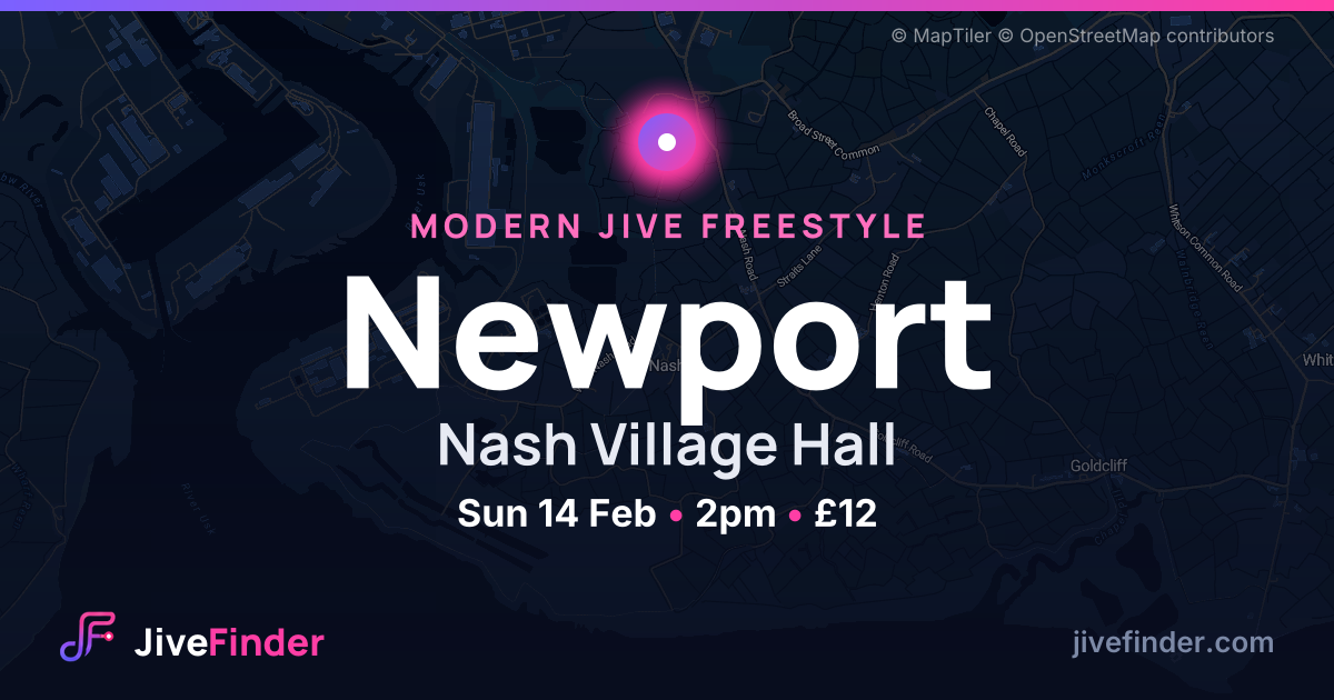Modern Jive freestyle at Nash Village Hall, Newport — Sun 14 Feb, 2pm, £12