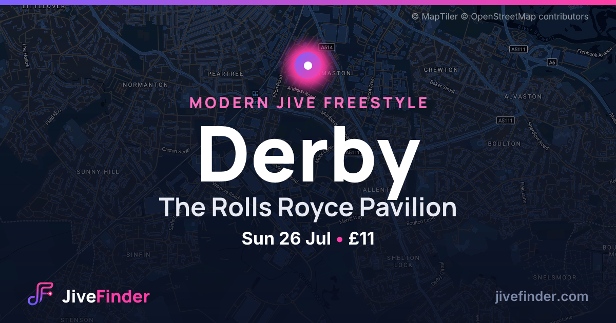 Modern Jive freestyle at The Rolls Royce Pavilion, Derby — Sun 26 Jul, £11