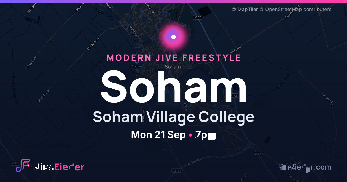Modern Jive freestyle at Soham Village College, Soham — Mon 21 Sep, 7pm