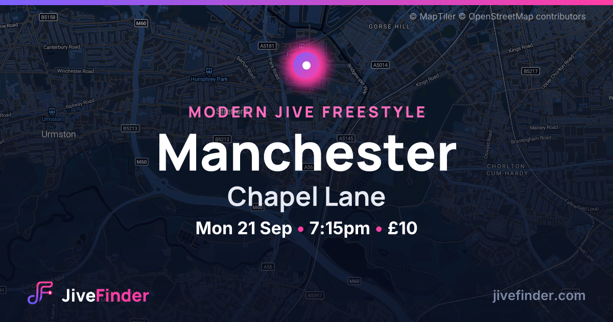 Modern Jive freestyle at Chapel Lane, Manchester — Mon 21 Sep, 7:15pm, £10