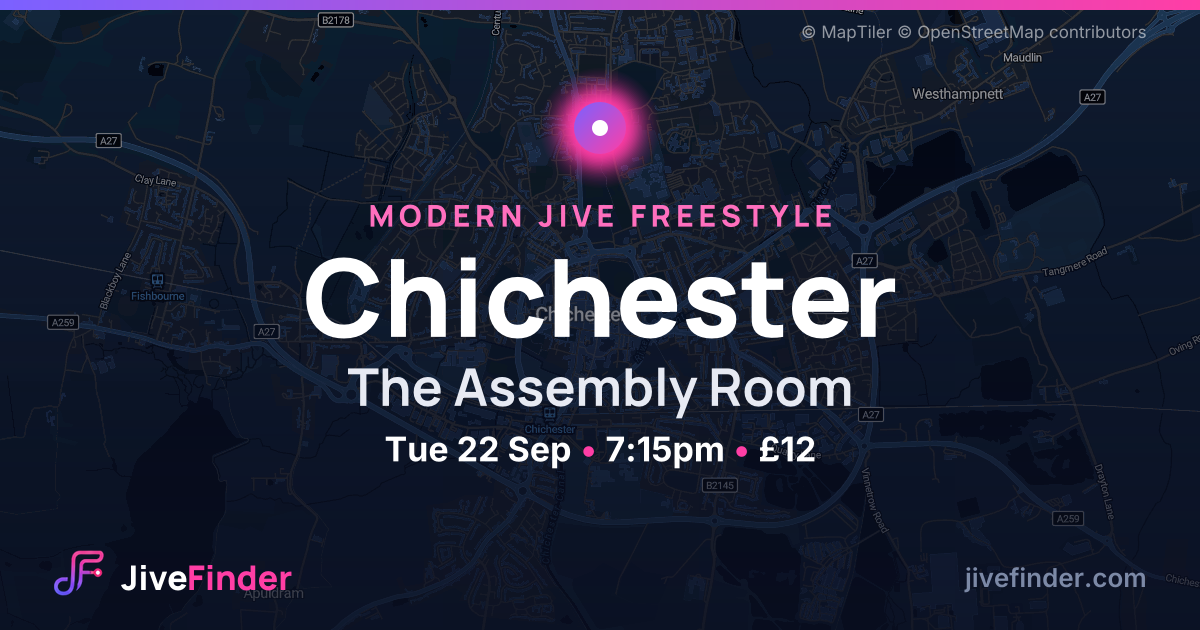 Modern Jive freestyle at The Assembly Room, Chichester — Tue 22 Sep, 7:15pm, £12