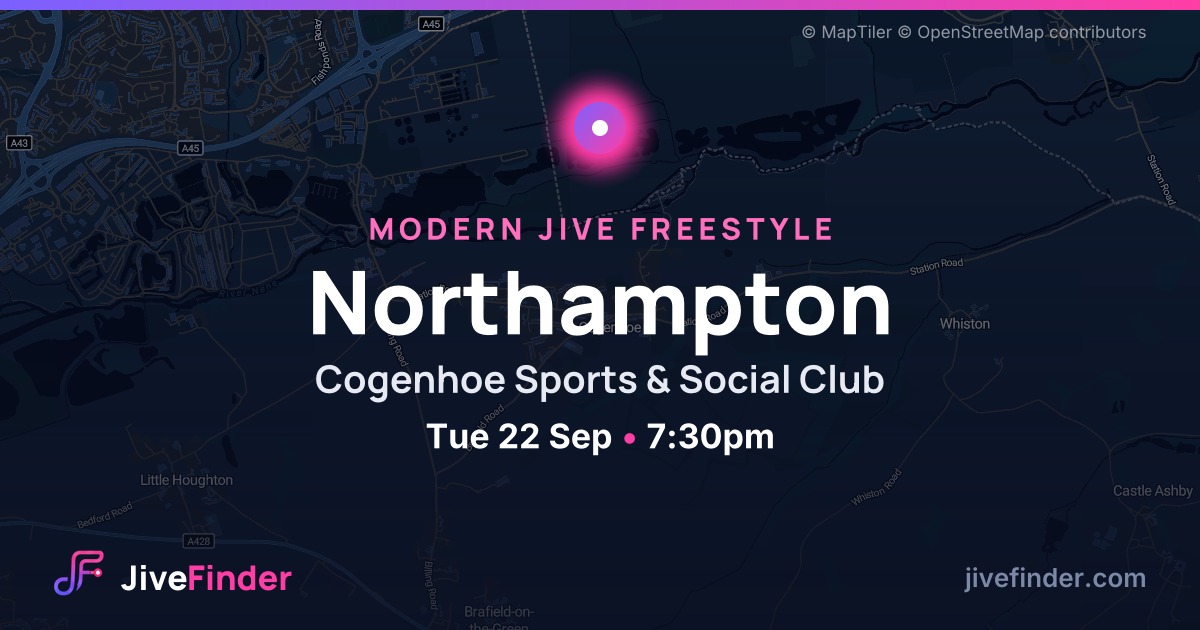 Modern Jive freestyle at Cogenhoe Sports & Social Club, Northampton — Tue 22 Sep, 7:30pm