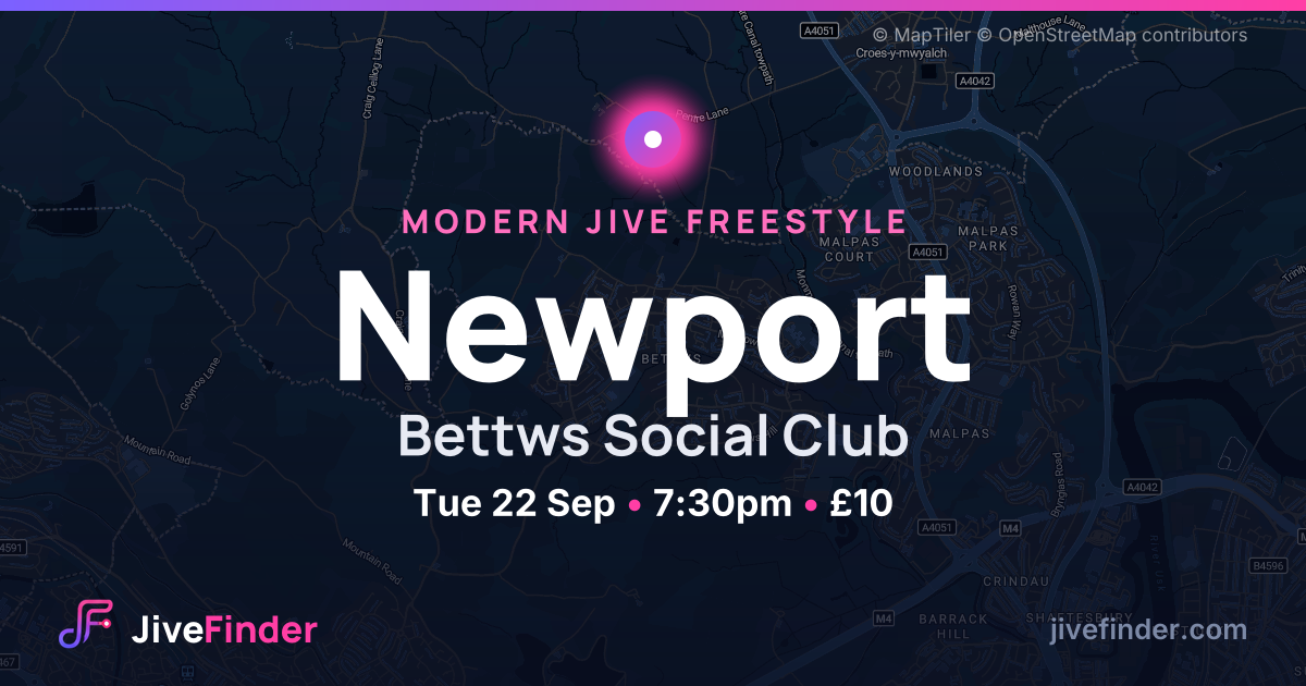Modern Jive freestyle at Bettws Social Club, Newport — Tue 22 Sep, 7:30pm, £10