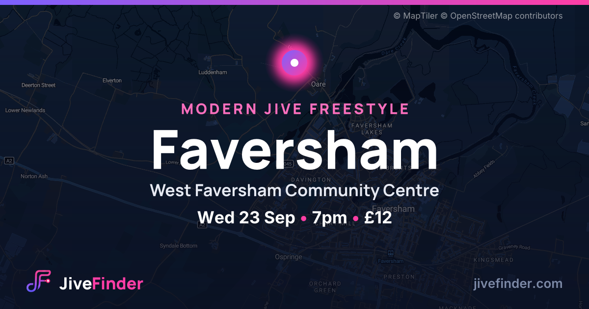 Modern Jive freestyle at West Faversham Community Centre, Faversham — Wed 23 Sep, 7pm, £12