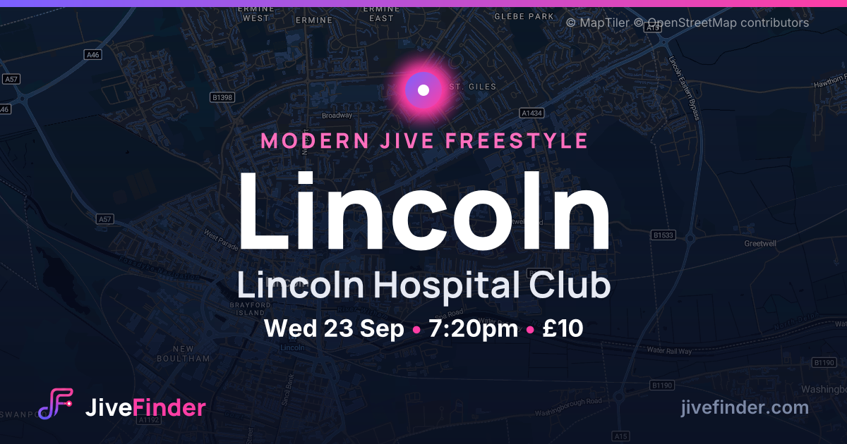Modern Jive freestyle at Lincoln Hospital Club, Lincoln — Wed 23 Sep, 7:20pm, £10
