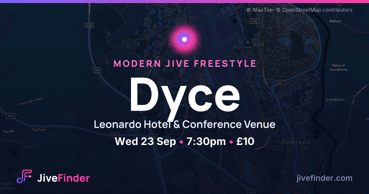Modern Jive freestyle at Leonardo Hotel & Conference Venue, Dyce — Wed 23 Sep, 7:30pm, £10
