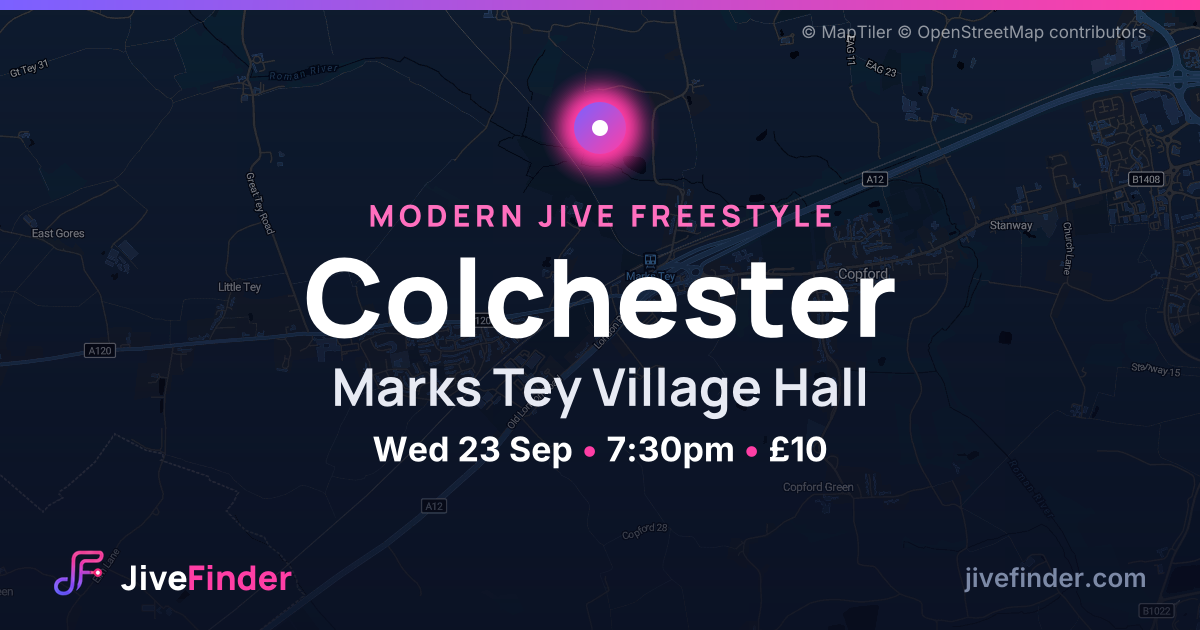 Modern Jive freestyle at Marks Tey Village Hall, Colchester — Wed 23 Sep, 7:30pm, £10