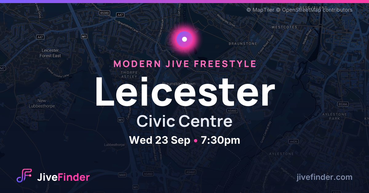 Modern Jive freestyle at Civic Centre, Leicester — Wed 23 Sep, 7:30pm