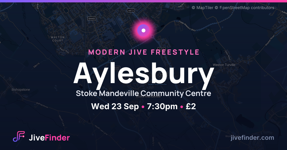 Modern Jive freestyle at Stoke Mandeville Community Centre, Aylesbury — Wed 23 Sep, 7:30pm, £2